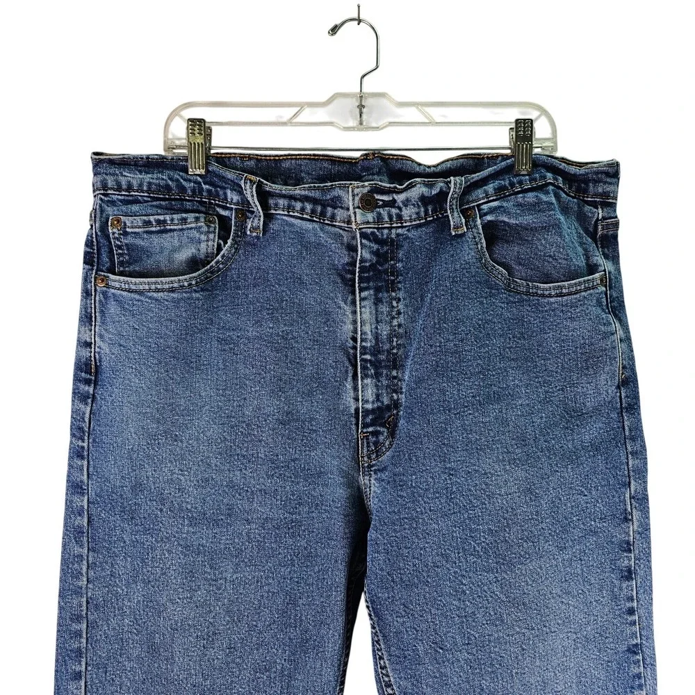 Levi's 505 Jeans Men's 40 x 32 Regular Fit Straight Leg Medium Stonewash Stretch